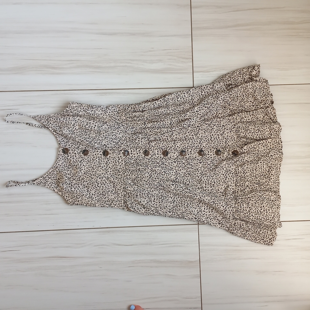 Leopard Print Strap Dress by Japna